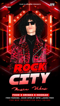 Black Maximalist Rock Party Instagram Story template