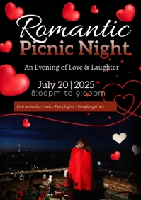 Black Maximalist Romantic Picnic Night A1 template