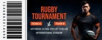 Black Maximalist Rugby Tournament Twitch Profile Banner Twitch-Banner template
