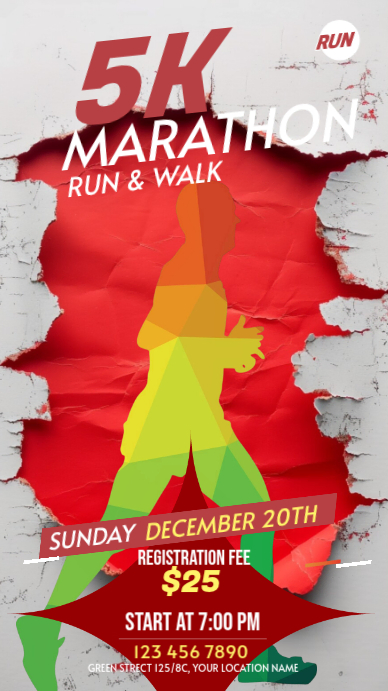 Copy of Black Maximalist Run & Walk Event Instagram Story | PosterMyWall