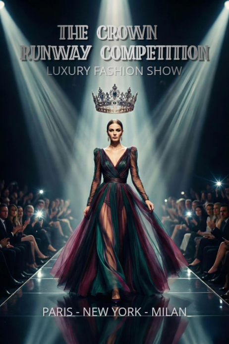 Black Maximalist Runway Pageant Poster Template | PosterMyWall
