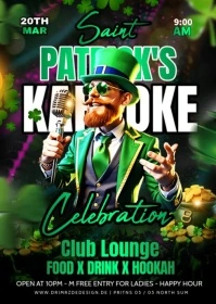 Black Maximalist Saint Patrick's Day A6 template