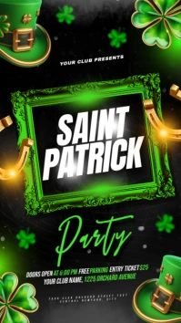 Black Maximalist Saint Patrick Instagram Story template