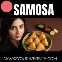 Black Maximalist Samosa Template Logo