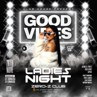 Black Maximalist  Saturday Good Vibes Party Flyer  Instagram Post template