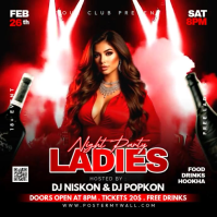 Black Maximalist Saturday Ladies Night Party Instagram Post template