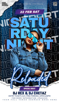 Black Maximalist Saturday Night Reloaded Instagram Story template