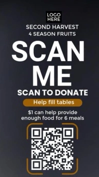 Black Maximalist Scan Me Digital Display (9:16) template