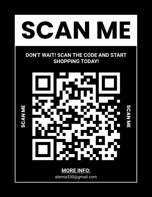 Black Maximalist Scan Qr Code Flyer Template | PosterMyWall