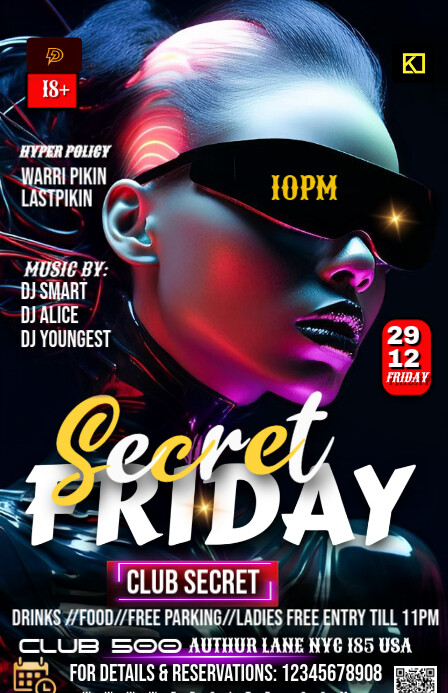 Copy of Black Maximalist Secret Friday Night Party Tabloid | PosterMyWall