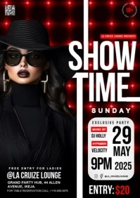 Black Maximalist Show Time A4 template