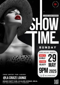 Black Maximalist Show Time A4 template