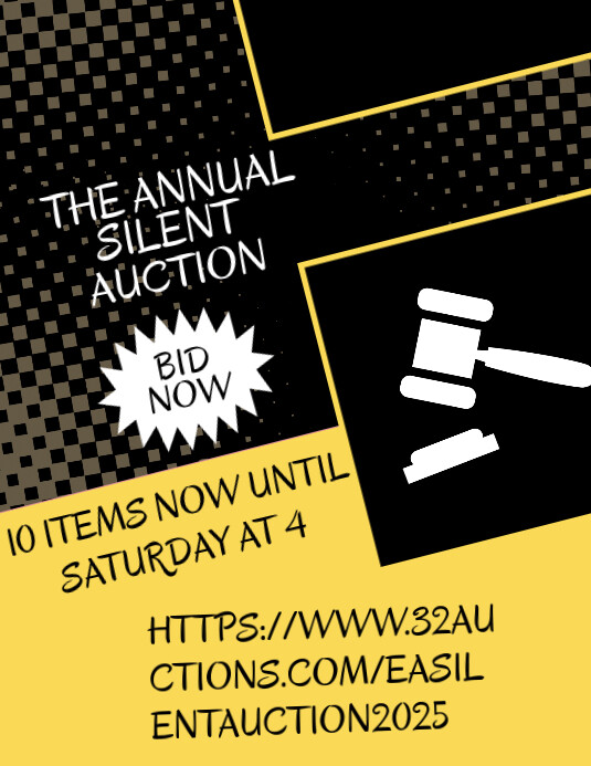Black Maximalist Silent Auction Flyer (us Letter) Pamflet (VSA Brief) template