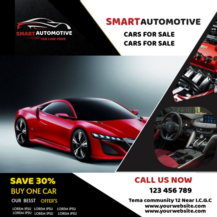 Copy of Black Maximalist Smart Automotive Car Sales Instagram Post ...