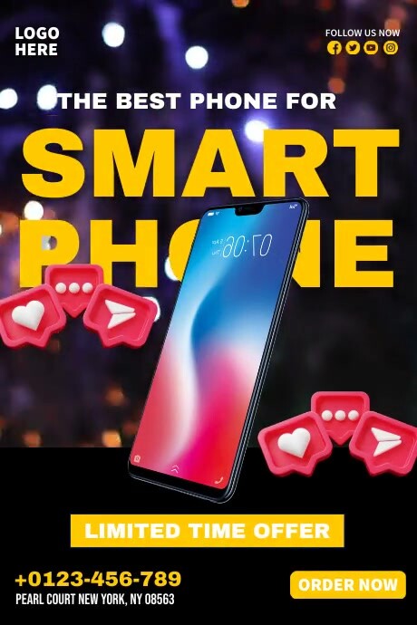 Phone Poster Example Copy of Black Maximalist Smart Phone Poster | PosterMyWall