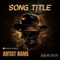 Black Maximalist Smoke Cowboy Album Cover template