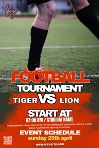 Black Maximalist Soccer Football Match Pinterest Graphic template