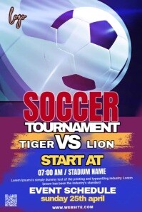 Black Maximalist Soccer Football Match Tumblr Graphic template