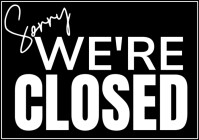 Black Maximalist Sorry We're Closed Door Hanger A4 template