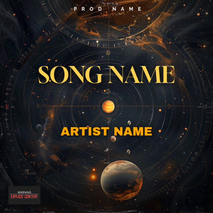 Black Maximalist Space Cover Art Album Cover Template | PosterMyWall