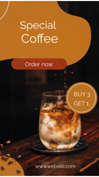 Black Maximalist Special Coffee  Instagram Story template