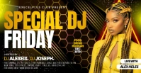 Black Maximalist Special Dj Friday Facebook Event Cover template