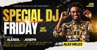 Black Maximalist Special Dj Friday Night Facebook Event Cover template