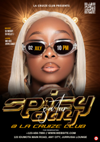 Black Maximalist Spicy Day A3 template