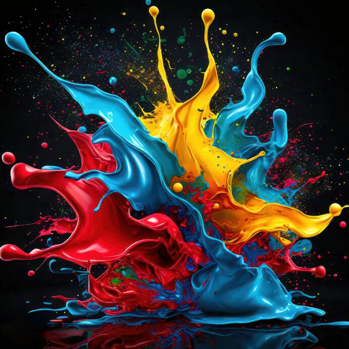 Black Maximalist Splash Background Template  Instagram Post