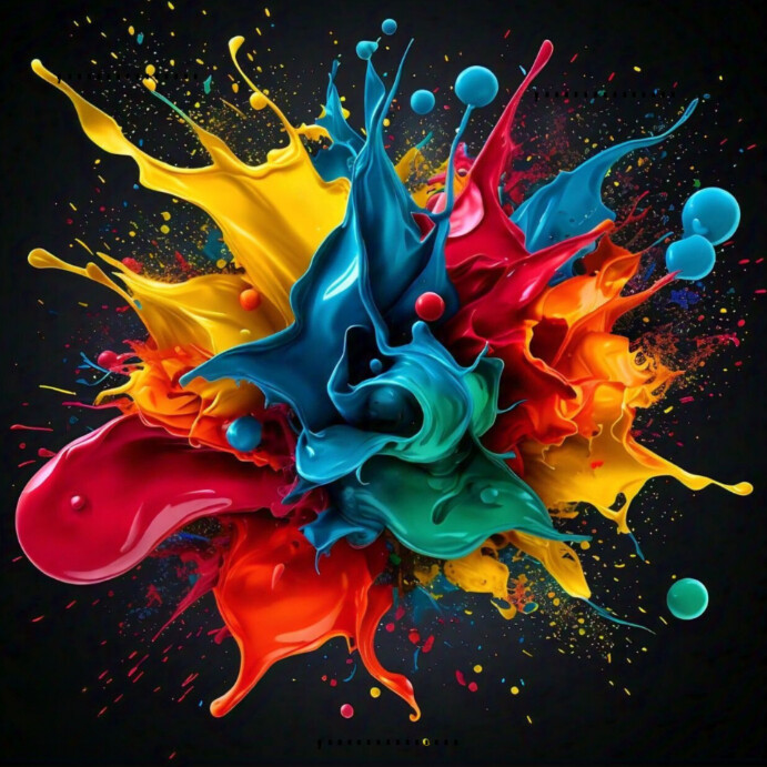 Black Maximalist Splash Background Template  Instagram Post