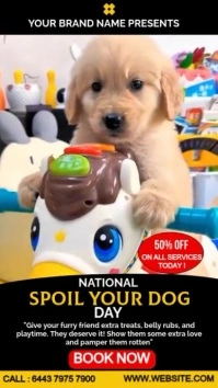 Black Maximalist Spoil Your Dog Day  Instagram Story template