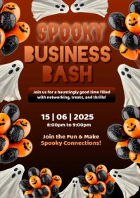 Black Maximalist Spooky Business Bash A1 template