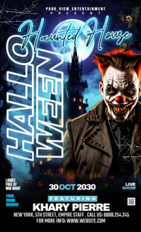 Black Maximalist Spooky Halloween Party Flyer Template Us Legal