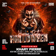 Negro Halloween Party Message Instagram Template