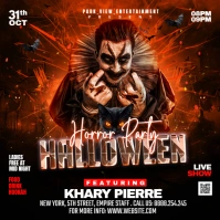 Black Maximalist Spooky Halloween Party Flyer Template Instagram Post