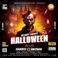 Black Maximalist Spooky Halloween Party Insta Instagram Post template