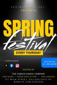 Black Maximalist Spring Festival Tumblr Graphic template