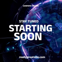 Black Maximalist Starting Soon Stream Starting Soon Instagram Post Wpis na Instagrama template