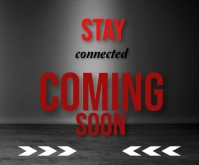 Black Maximalist Stay Connected Coming Soon C สามเหลี่ยมขนาดกลาง template