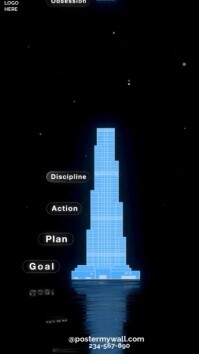 Black Maximalist Steps To Unstoppable Success  Digital Display (9:16) template
