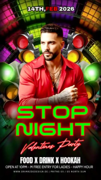 Black Maximalist Stop Light Party Instagram Story Instagram-verhaal template