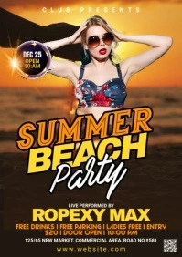 Black Maximalist Summer Party A1 template