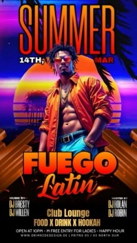 Black Maximalist Summer Party Flyer Instagram Story template