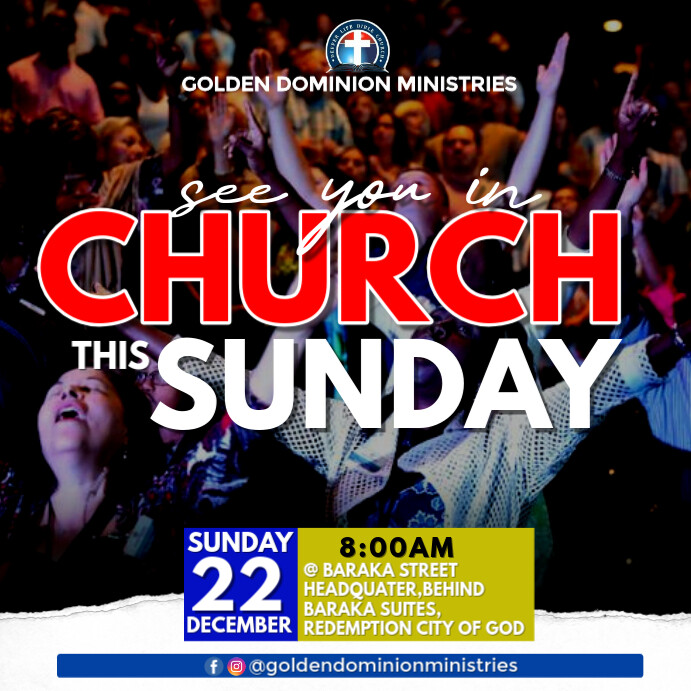 Copy of Black Maximalist Sunday Church Service Instagram Post ...