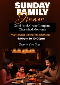 Black Maximalist Sunday Family Dinner A1 template