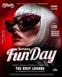 Black Maximalist Sunday Funds Flyer  Instagram Portrait template