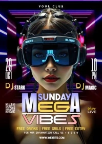 Black Maximalist Sunday Mega Vibes A6 template