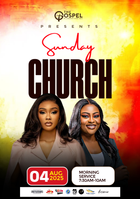 Black Maximalist Sunday Service  A4 template