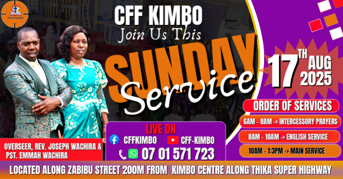 Black Maximalist Sunday Service Facebook Event Cover Ikhava Yomcimbi WeFacebook template