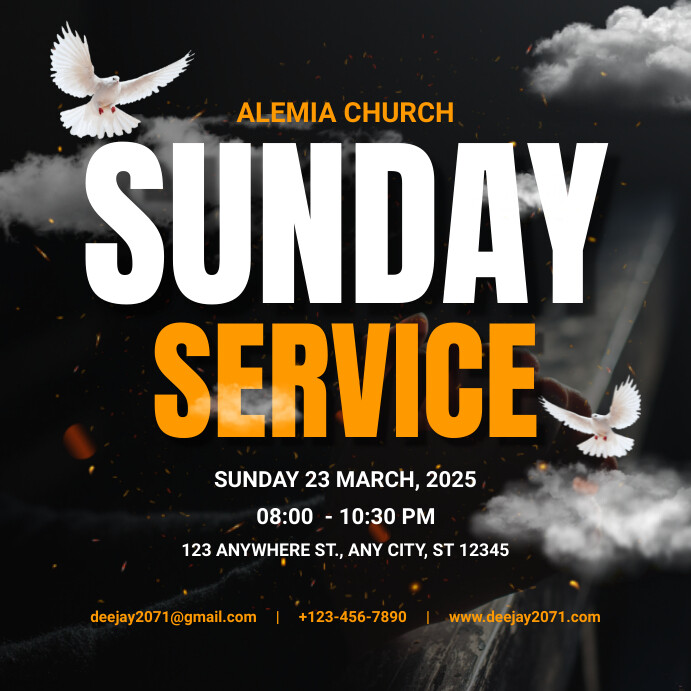 Copy of Black Maximalist Sunday Service Instagram Po | PosterMyWall